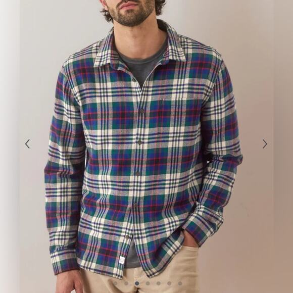 Marine Layer Men’s Tahoe Flannel Button Down Shirt - Picture 1 of 6